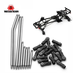 RS RC LCG Girder Frame Stainless Steel Linkage Link Rod Pull Rod for 1/10 RC Crawler Axial SCX10 Capra LCG Rails Chassis Kit 