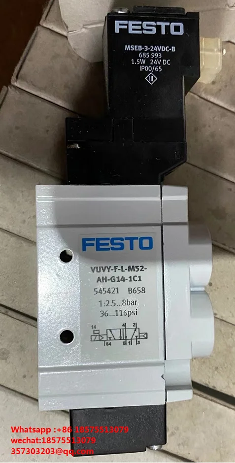 

For FESTO 545421 VUVY-F-L-M52-AH-G14-1C1 Solenoid Valve Spot Genuine