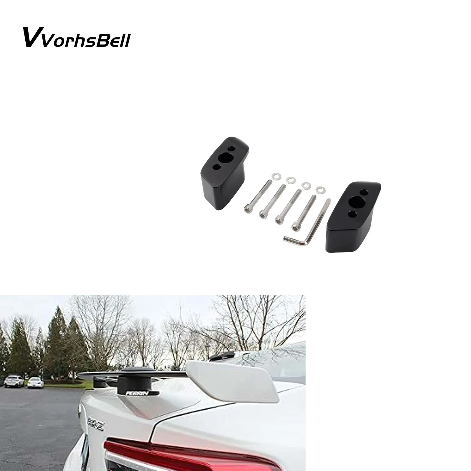 Rear Wing Riser Spacer Kit Bolt-On Fit OEM Wing for Subaru BRZ 2017-2020 Performance