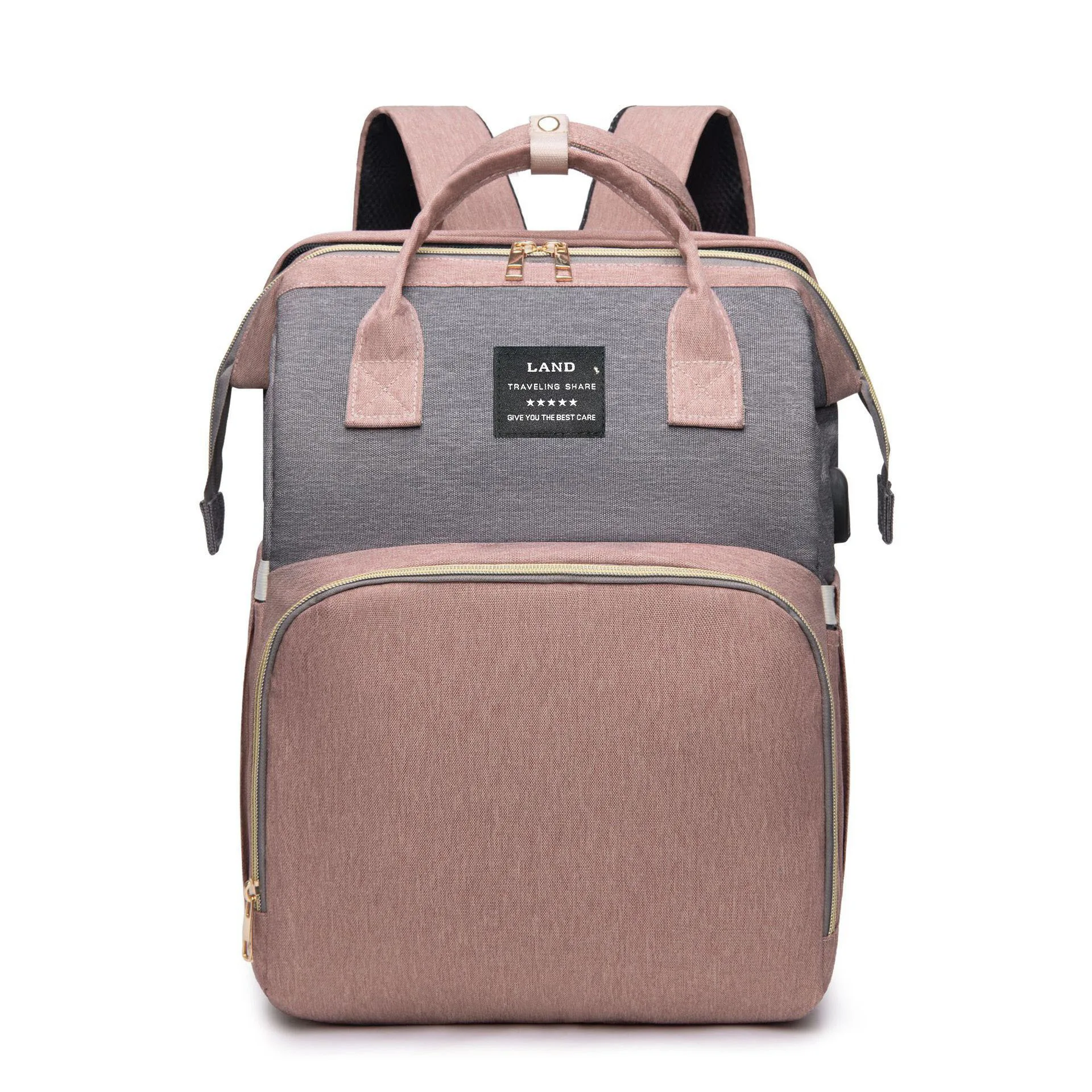 

Mommy Bag Lightweight Portable Folding Crib Bed Large-capacity Travel Maternity Bags Baby Backpack Female Mommy Outting Bag