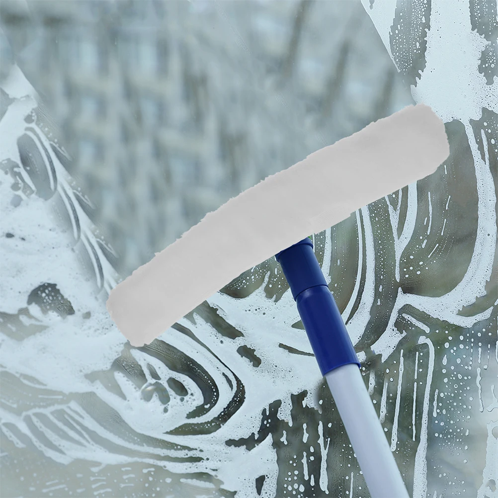 

2pcs Window Cleaner Scrubber Sleeve Microfiber Replacement Heads For Glass Mirror Shower Door Cleaning Fast Water Absorption