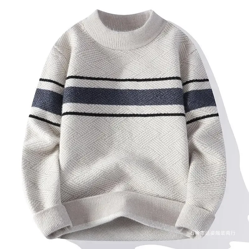 

Autumn and Winter New Men's Casual Round Neck Loose Pullover Sweater