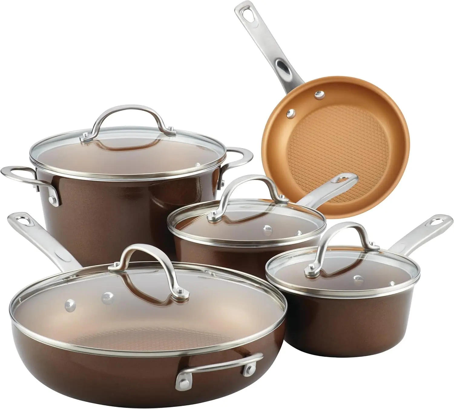 

Cookware Sets Curry Home Collection Nonstick Cookware Pots and Pans Set 9 Piece