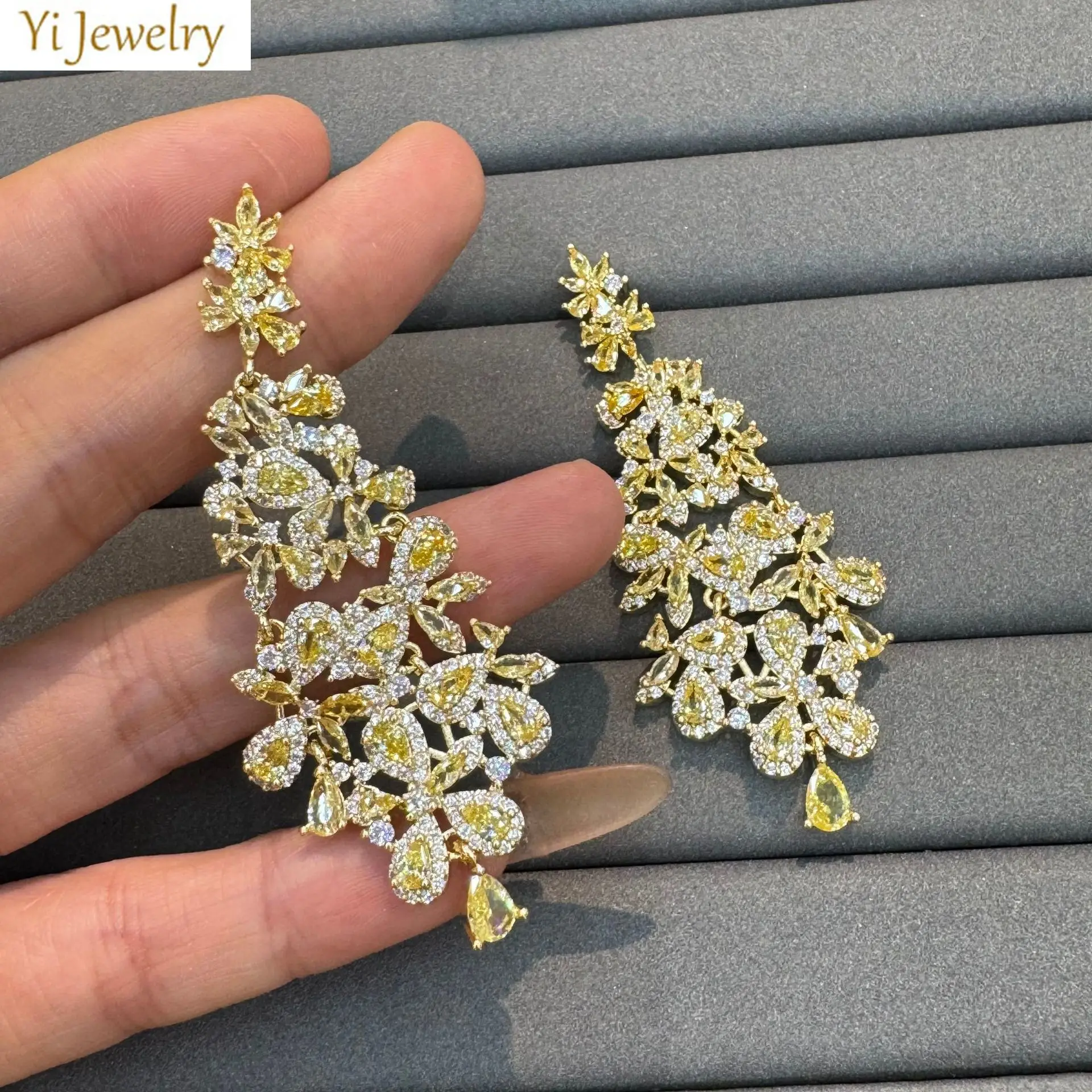 boucles-d'oreilles-en-zircone-multicolore-jaune-fushia-pour-femmes-bijoux-de-luxe-scintillants-pour-diner-plante-fleur-feuille-pendentif