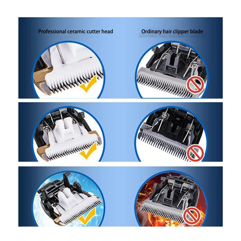 UNCL 5X Blade Nozzles Pet Clipper Blade Steel Cutter Dog Hair Trimmer Spare Head For Baorun 938 X1 X5 P3 P2 X7 P7 S1 T2 T3 C1