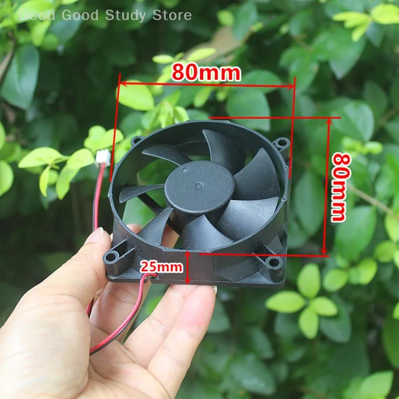 

1Pc 8025 2Pin Heatsink Cooler Fan 80x80x25mm DC12V 200mA 2.4W Ultra Quiet Cooling Fan DIY Accessories