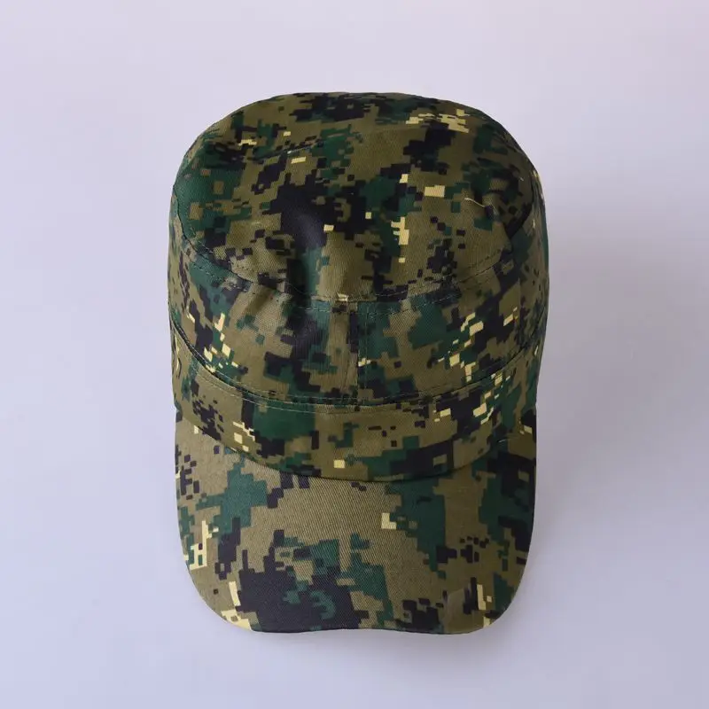 New Camouflage Baseball Cap Hat Men Women Tactical Flat Cap Hat Unisex Fashion Sport Camping Hiking Sunhat Sunscreen Sun Cap Hat