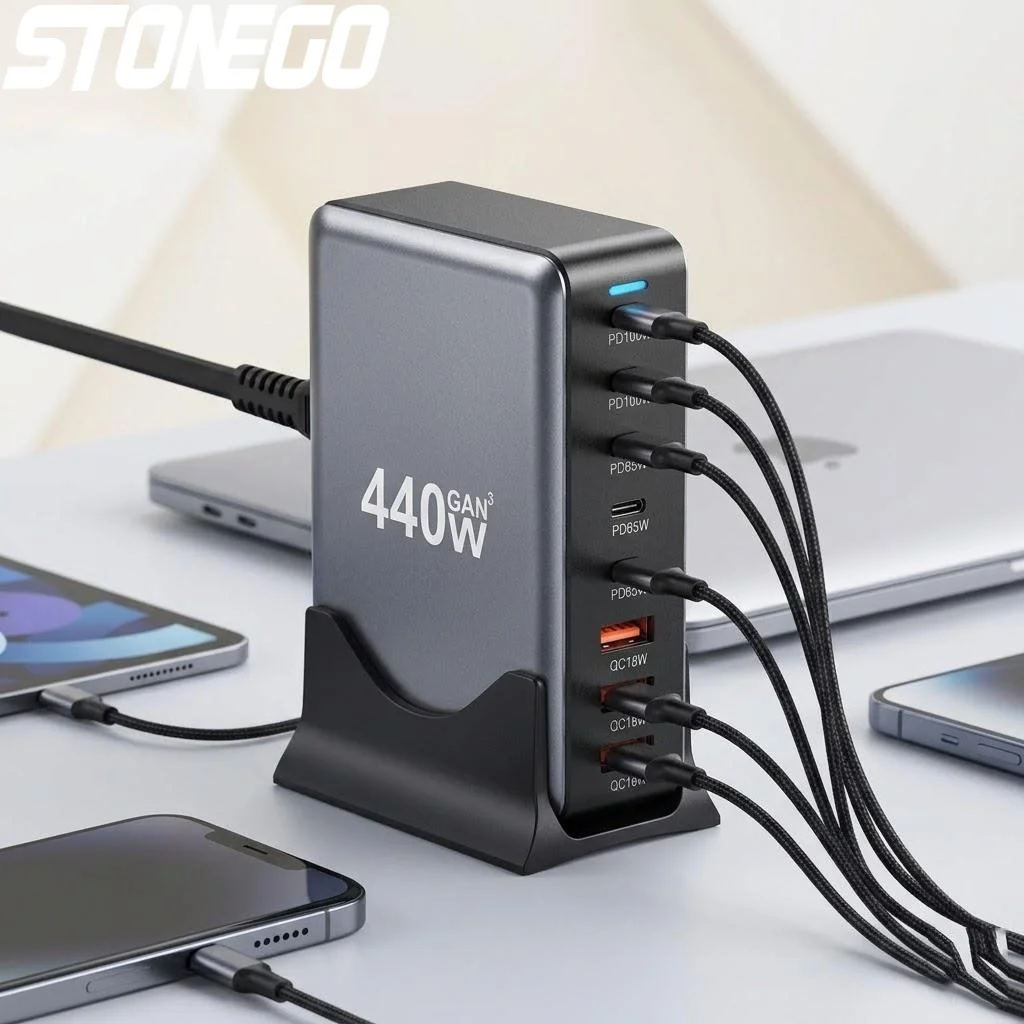 440w-usb-c充電器-8ポート充電ステーション-100wデュアルpd対応-macbook-pro-air-ipad-iphone-16-15-14-13-pro-max対応