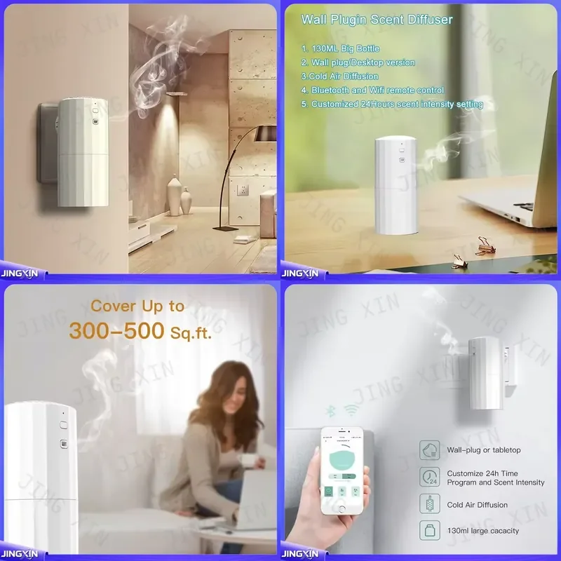 Custom for Small Plug in Aromatherapy Diffuser Air Cool Misting Aroma Oil Scent Machine With Smart Control Home Use