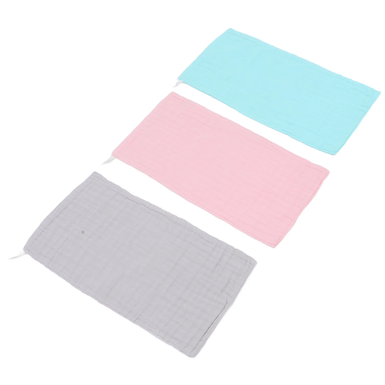 

3Pcs Cotton Baby Bib Burp Cloths Soft Absorbent Shoulder Drool Cloths Newborn Towels Lightweight Portable Spit Up Cloth