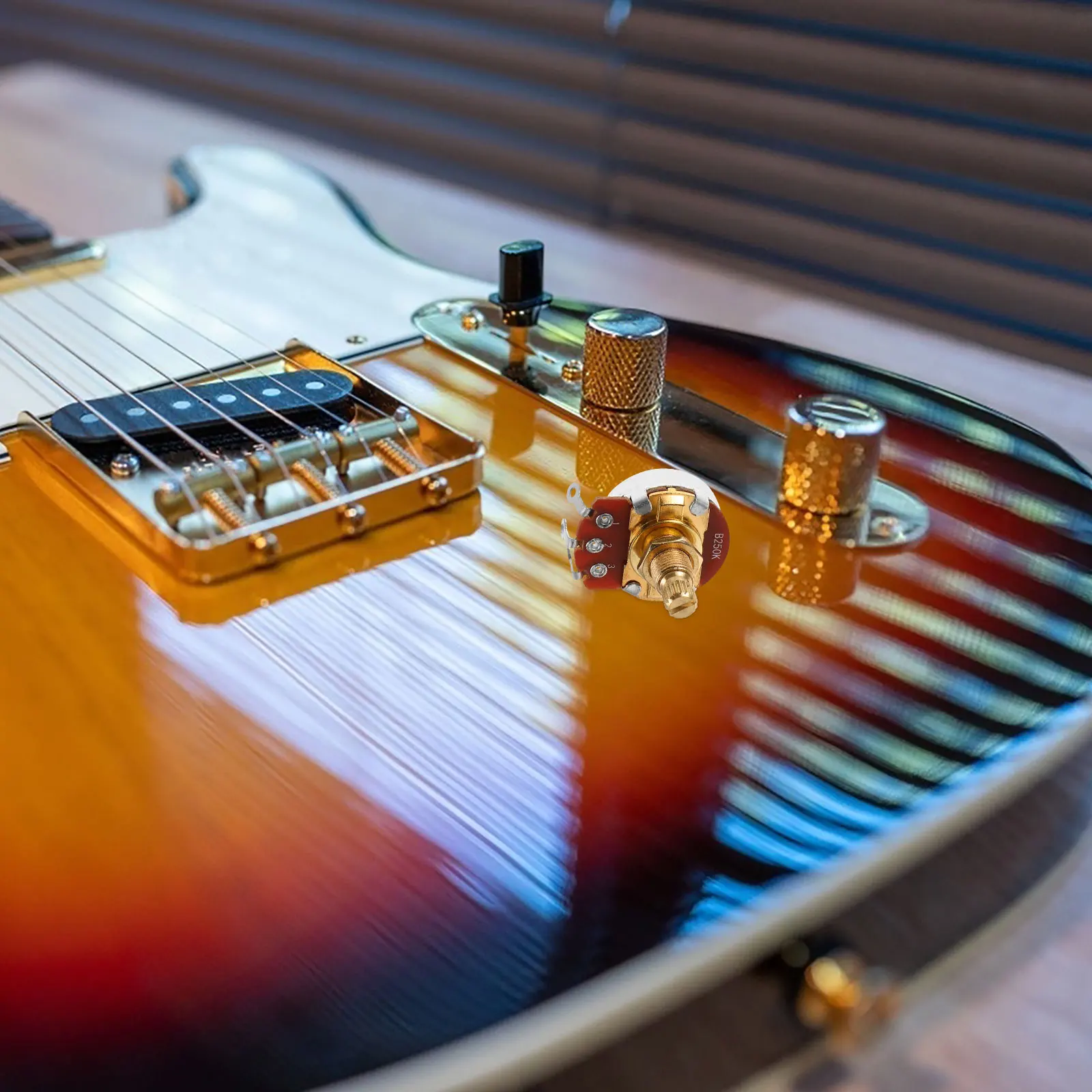 

Copper Potentiometer Electric Guitar Potentiometers Pots Audio Volume Tone Mini