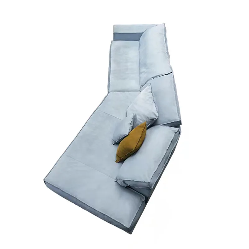 

Italian minimalist down sofa, small corner apartment in the living room, modern minimalist technology cloth sofa