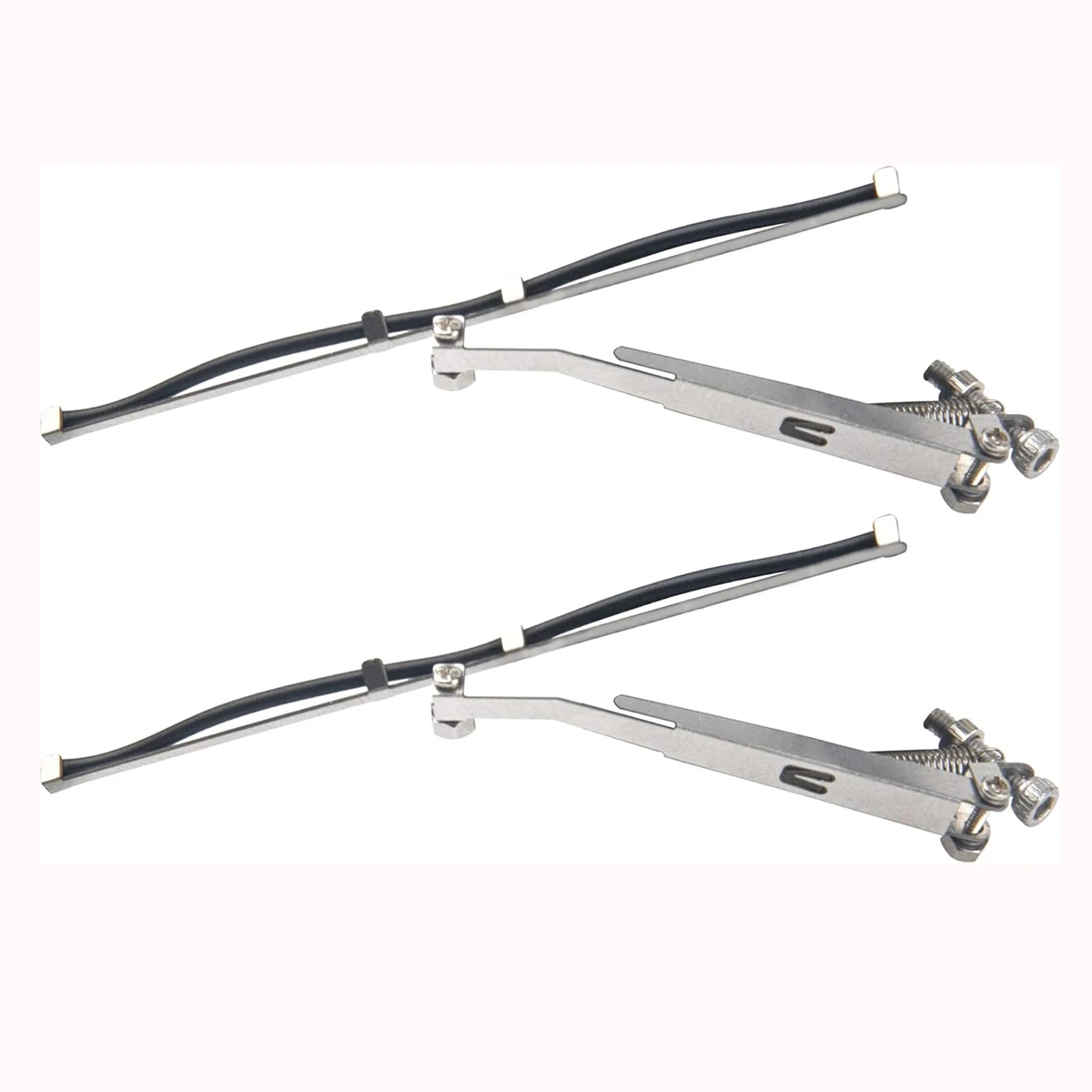 1/10 RC العالمي المعادن الزجاج الأمامي محاكاة ممسحة زجاج أمامي مجموعة لسيارة RC الزاحفة ، متوافق مع سيارة Traxxas TRX-4 G500