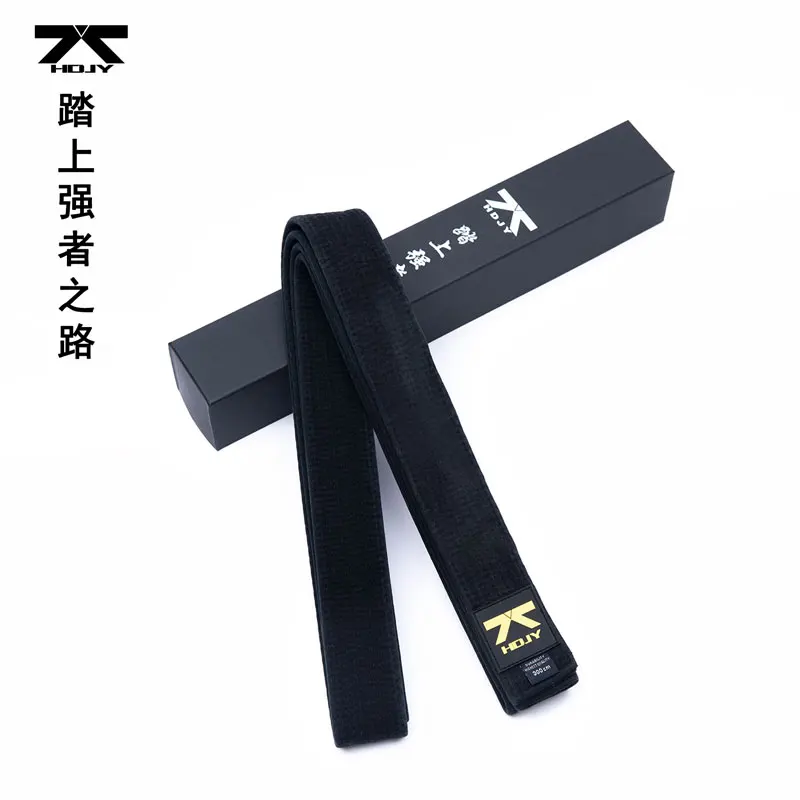 Firmway Taekwondo Black Belt Embroidery Width 5CM Polyester Cotton Martial Arts Coach Belt Master Customized Name English  Korea