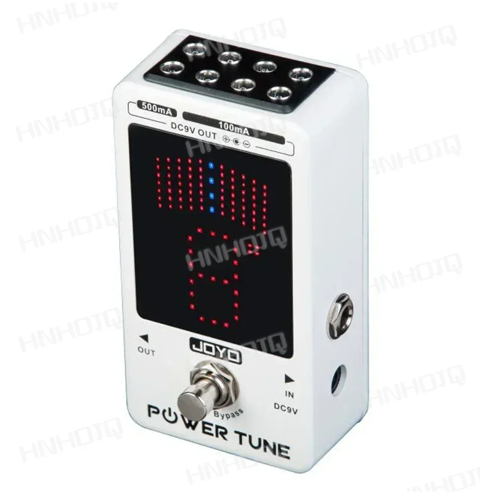 JF-18R Guitar Pedal Tuner Power Tune Tuner Pedal 2 in 1 Guitar Power Supply and Tuner True Bypass Musical Instrument Parts