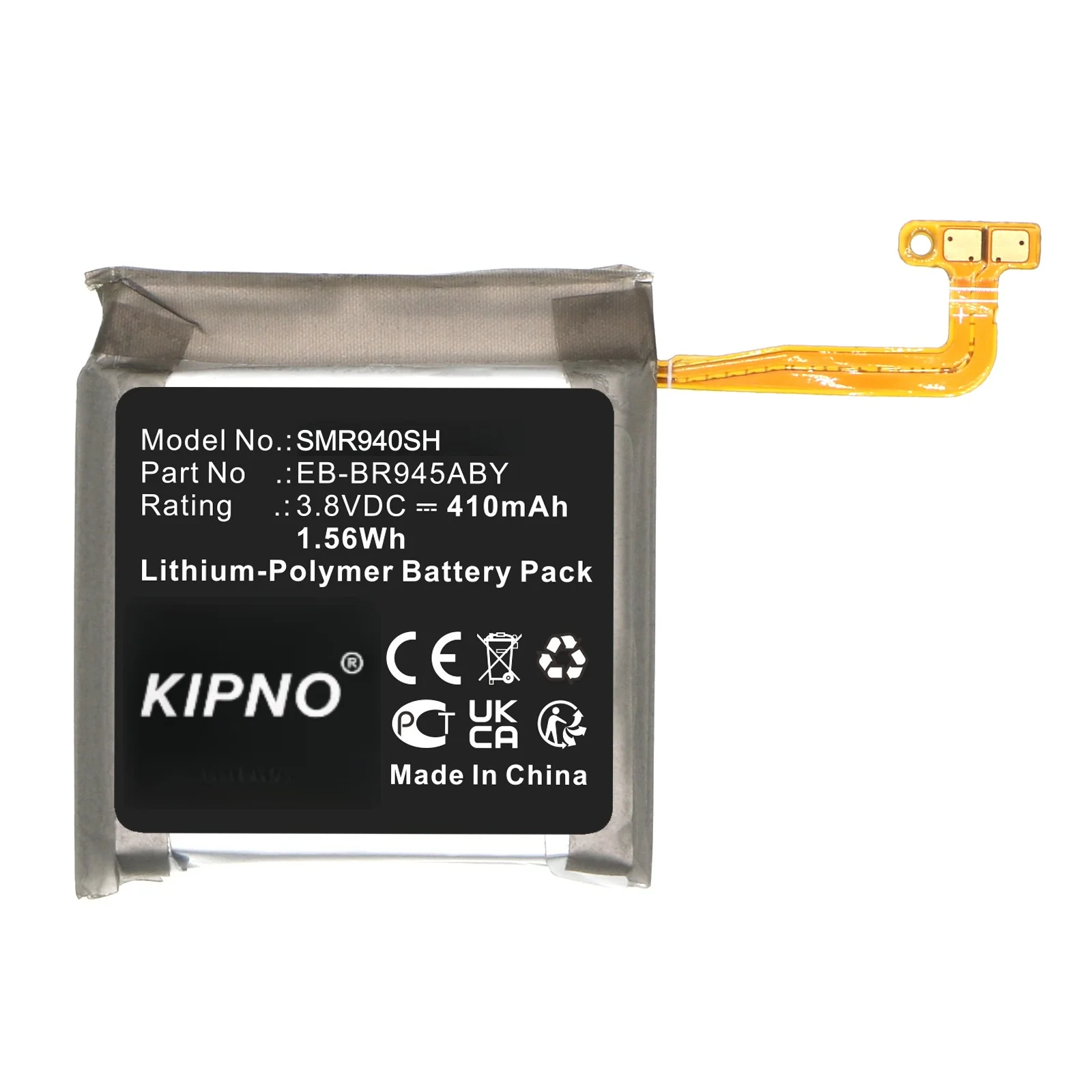 

KIPNO 3.8V 410mAh Smartwatch Battery EB-BR945ABY GH43-05158A for Samsung Galaxy Watch 6 44mm, SM-R945, SM-R940 +TOOLS