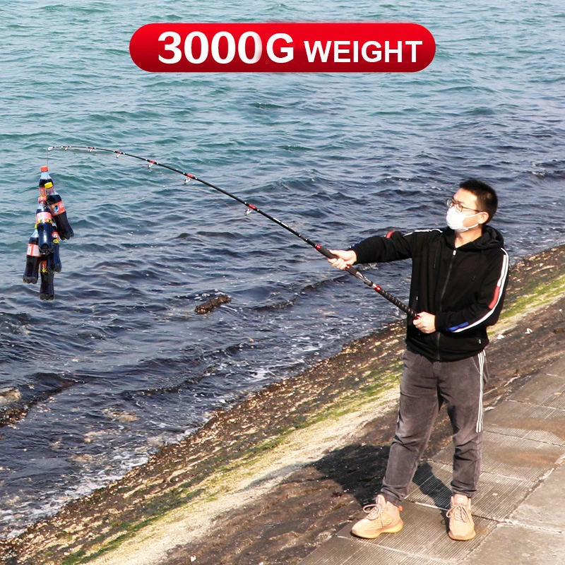 

Высокоуглеродное волокно, большая игра, глубоководная рыбалка, 1,8 м/2,1 м, 3 секции, морская лодка, троллинг, тунец, морской окунь, удочка