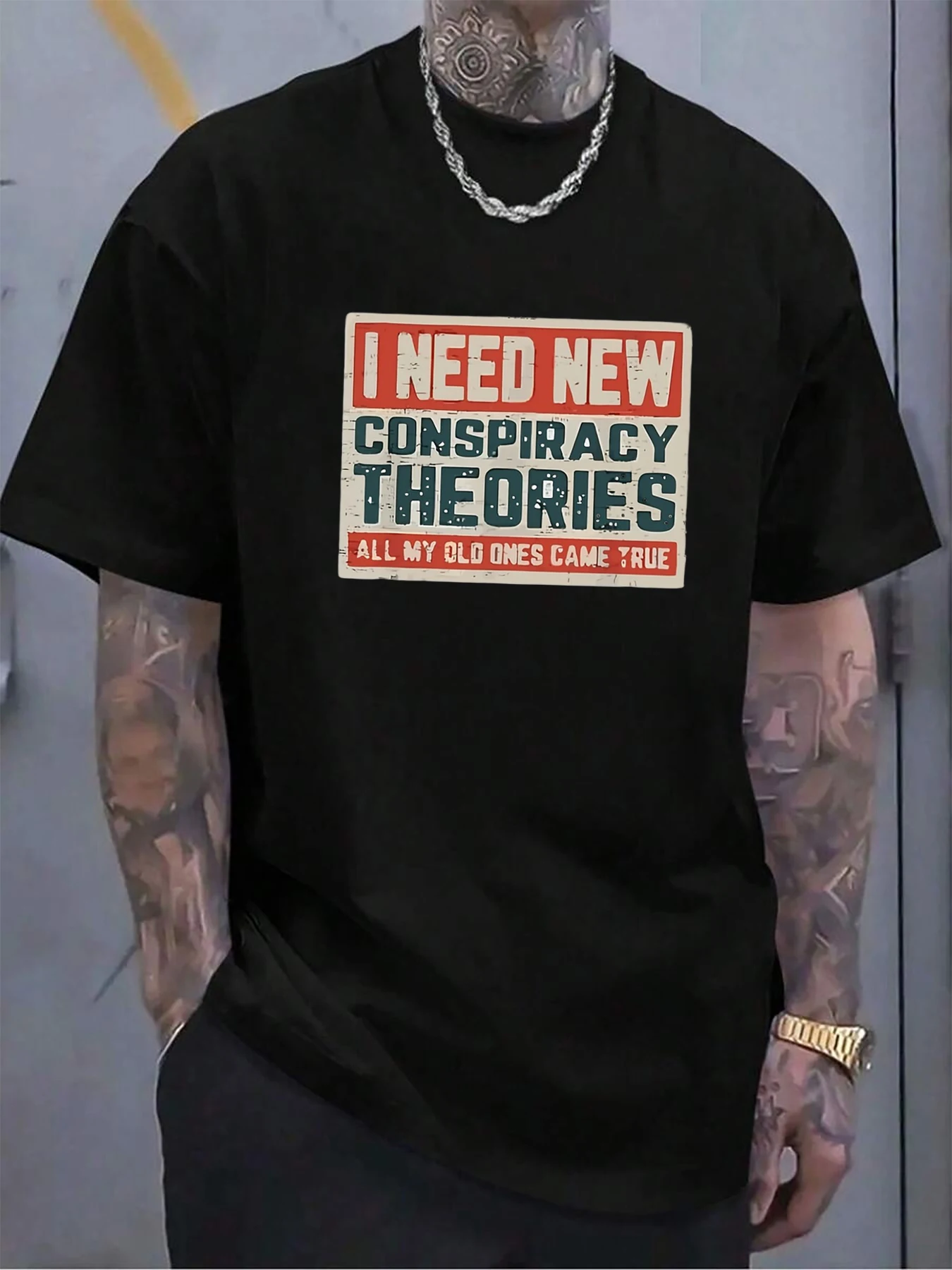 

Men'S Casual Sports Cotton Breathable T-Shirt Halloween Day of The Dead Theme Classic Letter Pattern Printed Top Men'S T-Shirt