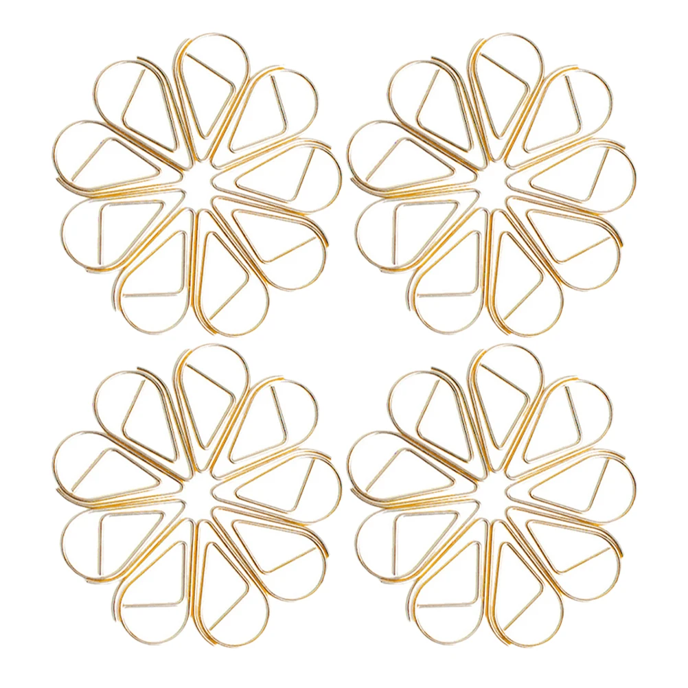 

100Pcs Metal Paper Clips Mini Gold Creative Stationery Steel Home Office Organizer Decorative