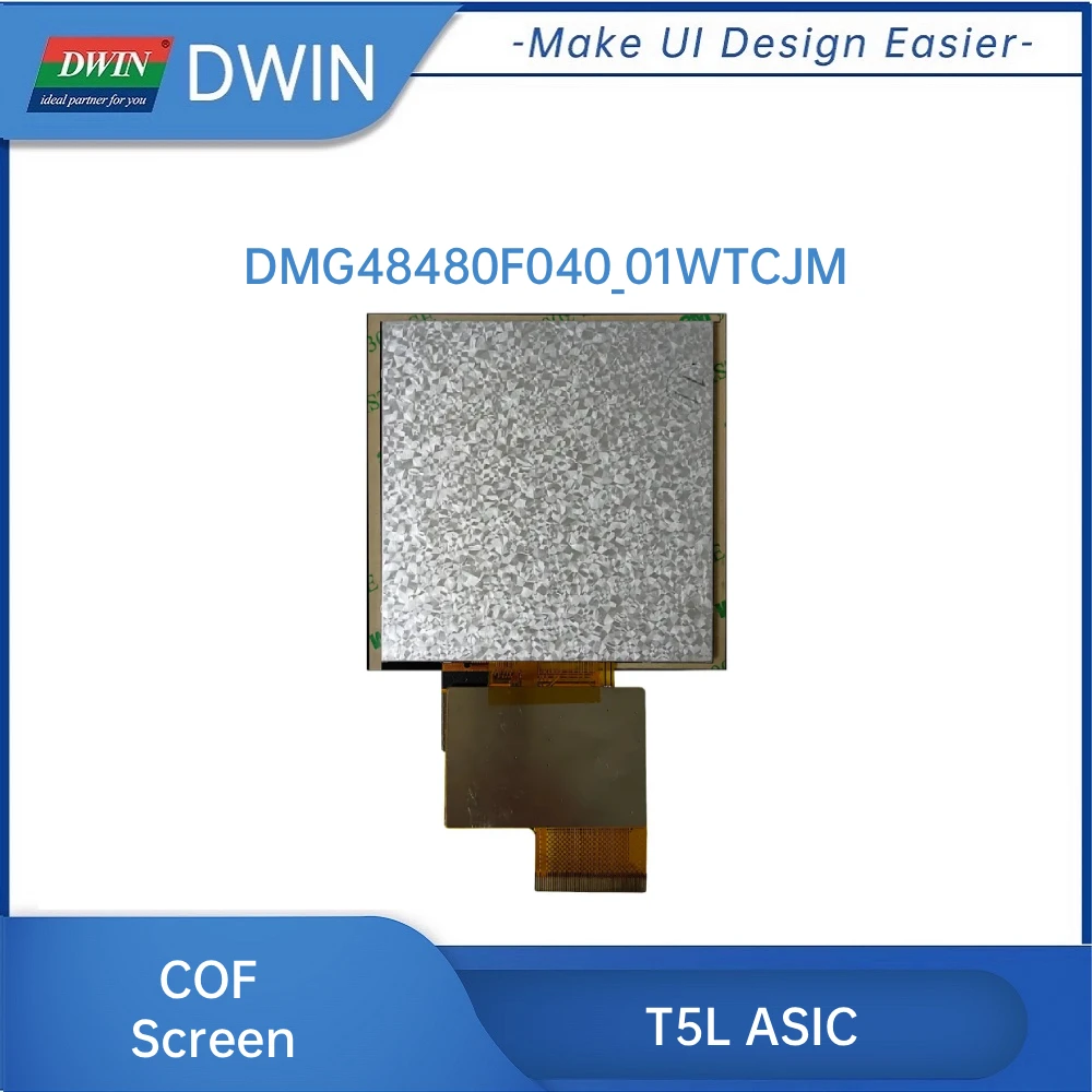 DWIN 4 Inch 480x480 IPS Mirror Surface TFT LCD Display COF Square Screen Integrated Touch Panel DMG48480F040_01WTCJM