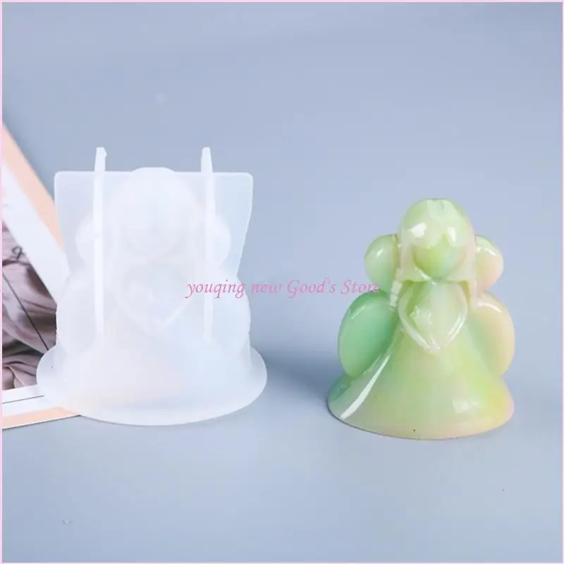 

57QA Рождественская кукла орнамент силиконовая форма смола для DIY ремесло ювелирный инструмент