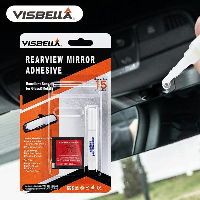 Car Rearview Mirror Adhesive Professional Strength Permanent Glue Auto DIY Repair Accessories Bonding For Glass & Metal