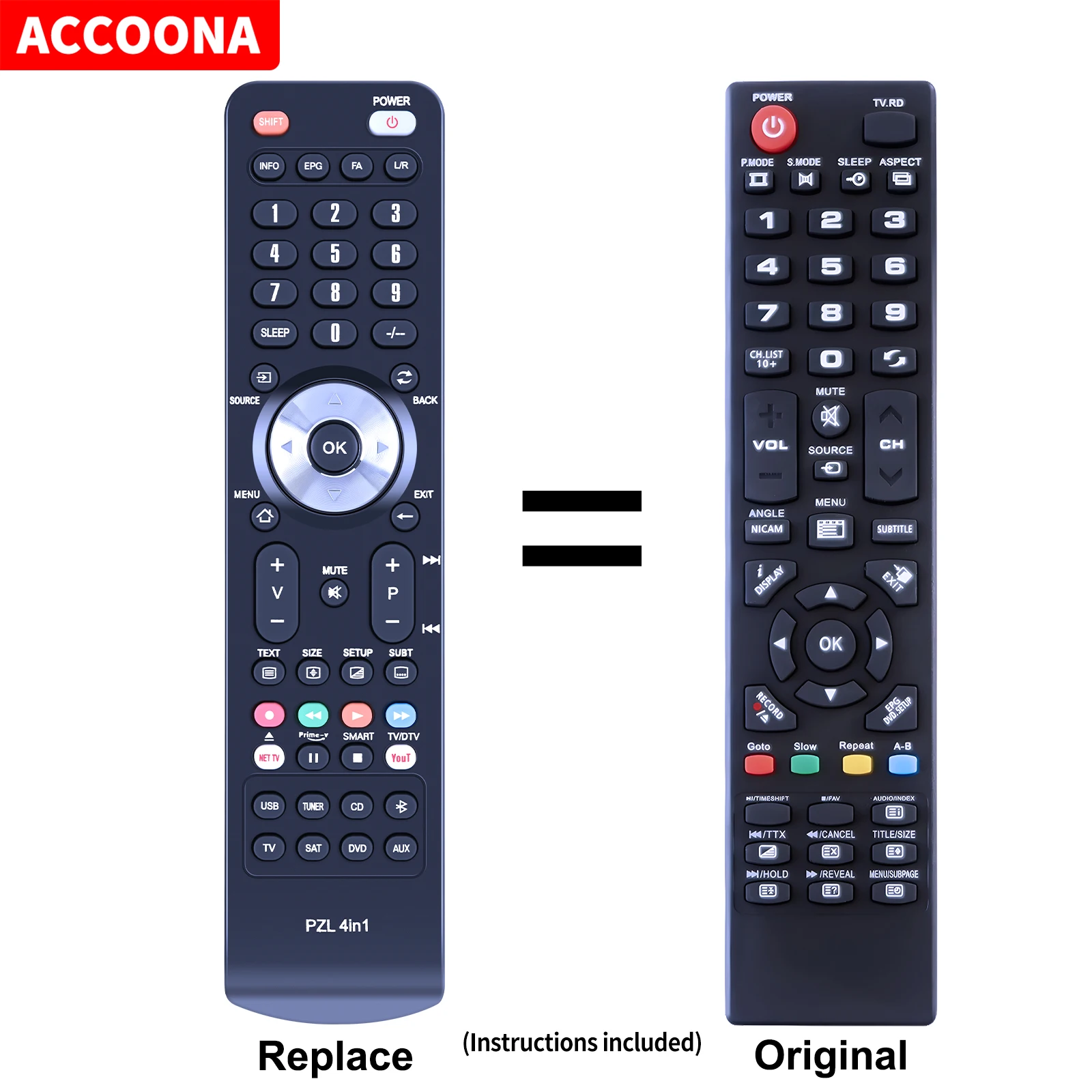 Remote control for Orion CLB22W270DS CLB32B771S CLB32B772S CLB24W475D CLB28B560S CLB24B380S tv