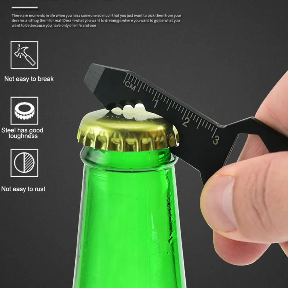 Practical Screwdriver Bottle Opener Daily Tool Stainless Steel Bottle Opener Multi-functional for Adventure