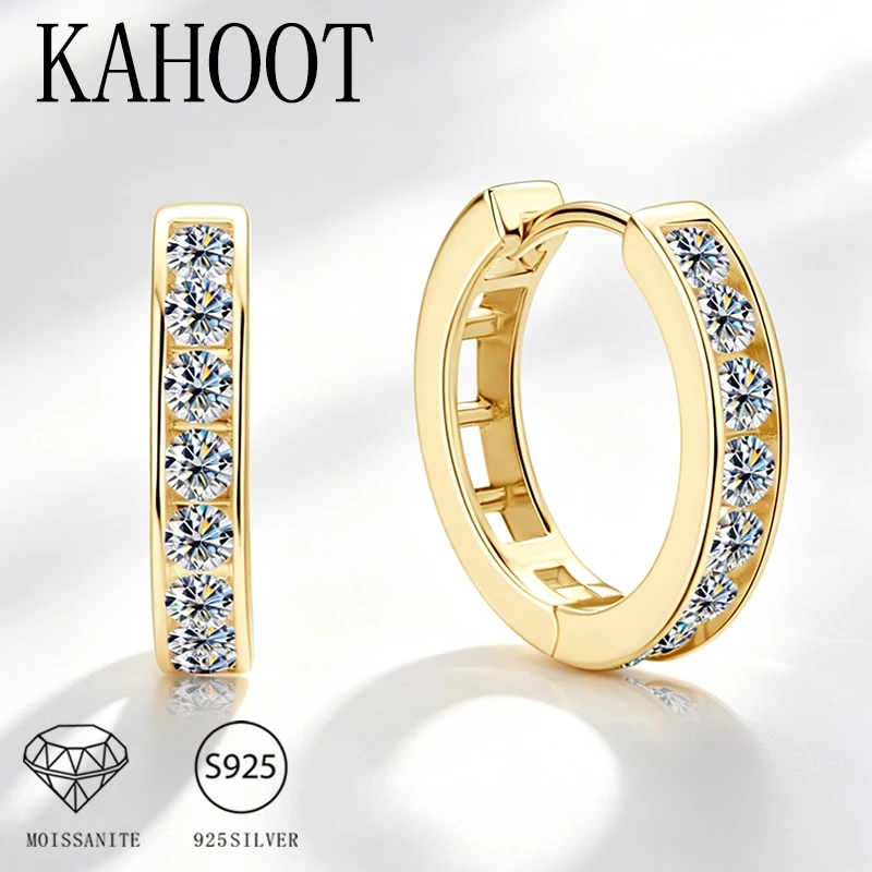 A Pair of 925 Sterling Silver Fully Synthetic Vintage Classic Fashion Hoop Earrings for Men and Women, Couple Style.