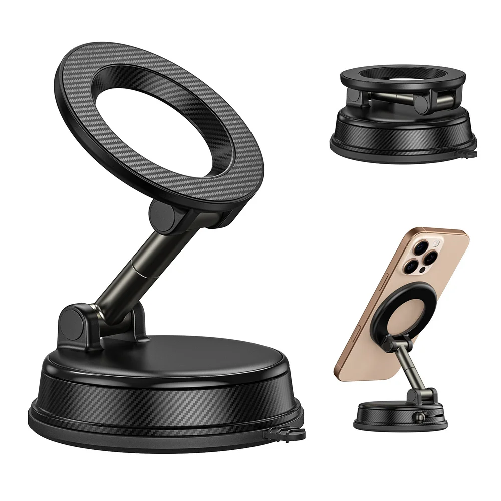 

CAMOLO Vacuum Magnetic Suction Car Phone Holder for Car Gym Mirror 360 Adjustable Suction Cup Phone Mount for iPhone & Android