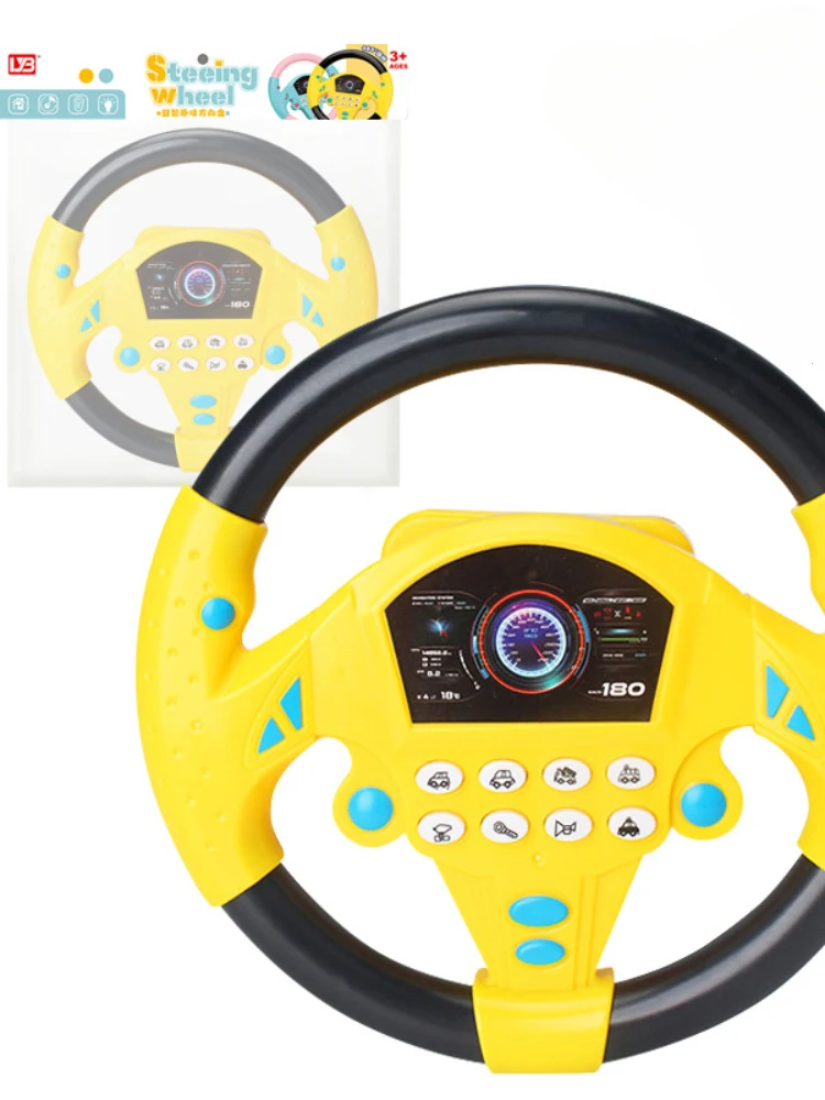 Co Pilot Steering Wheel Simulator Simulação, Montado no carro, Rotação de 360 graus, Condução Internet Celebridade, Voice Toy