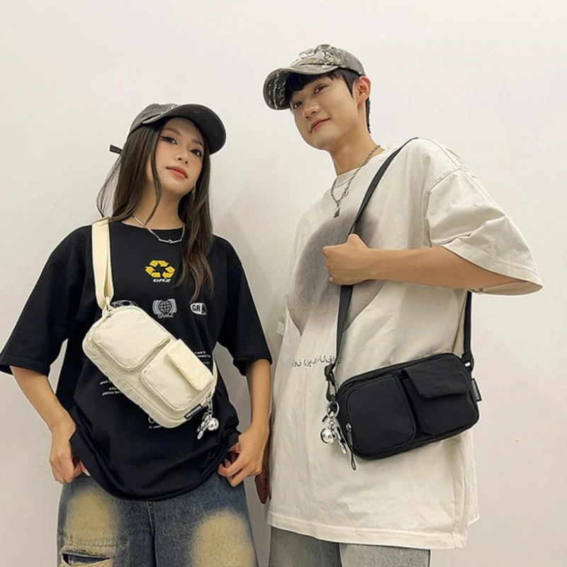 ジッパー付きナイロン製縫製糸カジュアル女性用ウエストパック2026人気シンプルソフト人気通勤ユースクロスボディバッグ