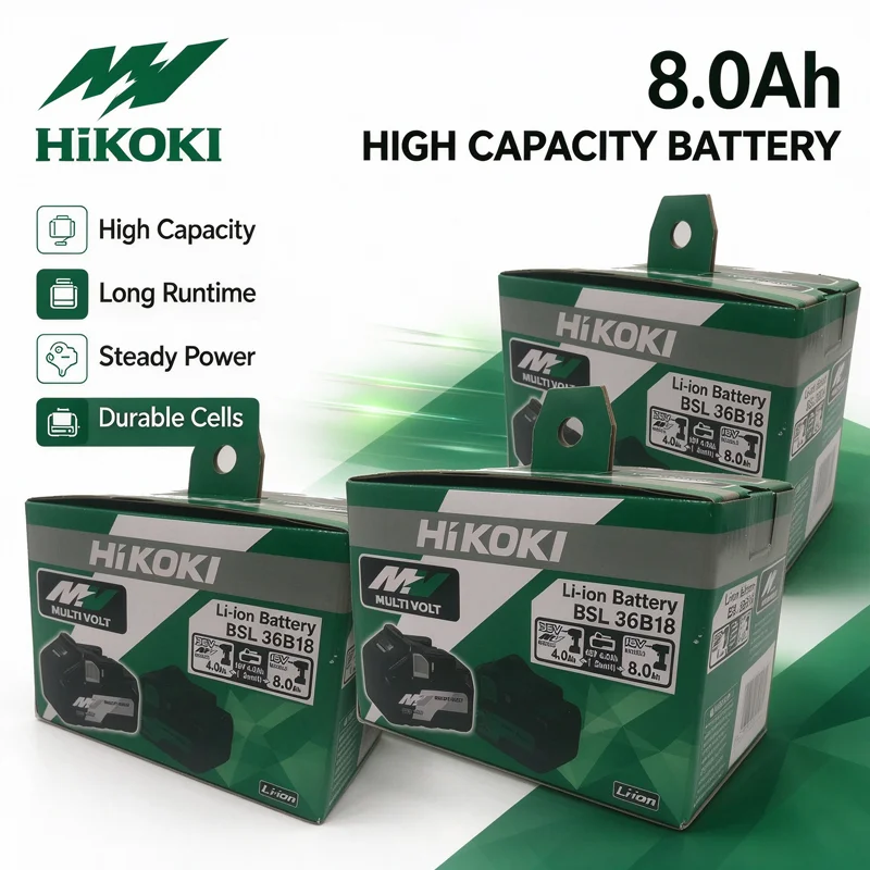 Original Hitachi 8000mAh 18V BSL36A18 BSL36B18 MultiVolt Slide Rechargeable Battery For Hikoki Hitachi Metabo HPT Angle Grinder