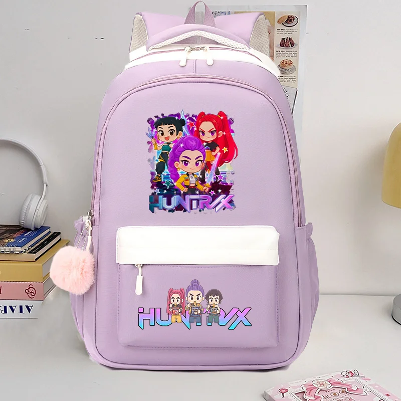

KPop Demon Hunters Students Fashion Backpack Cartoon Anime Graphic Schoolbag Boys Girls Kawaii Backpacks Back To School Gifts