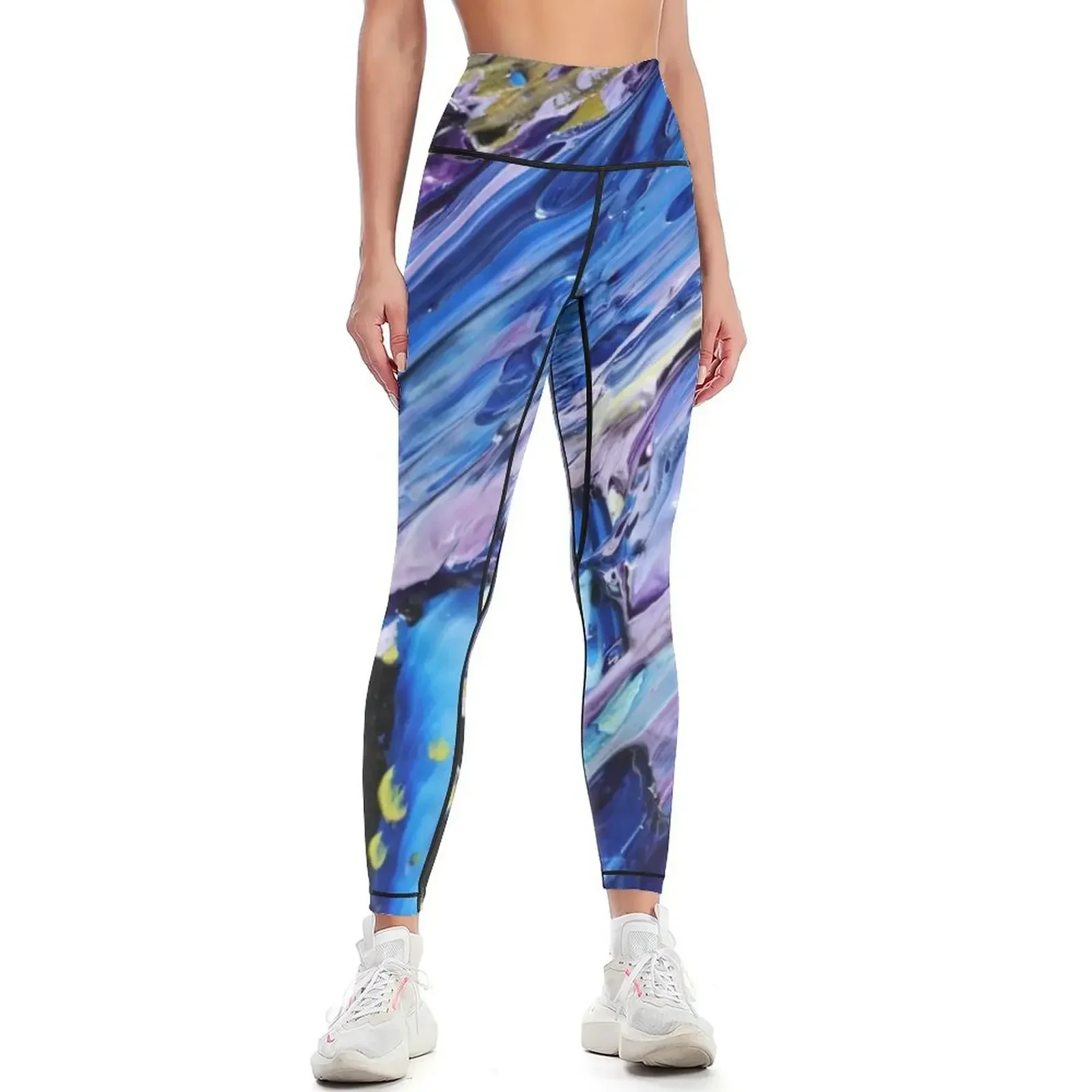 

Blue Slip Leggings gym's sportswear legging pants raises butt harem pants sports for Womens Leggings
