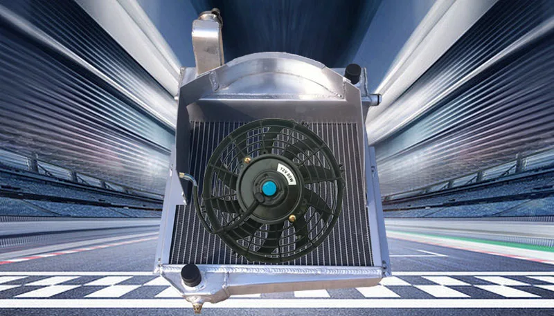 Aluminum Radiator+fan Fits 1960-1967 Austin Healey Sprite Bugeye/MG Midget 948 /1098
