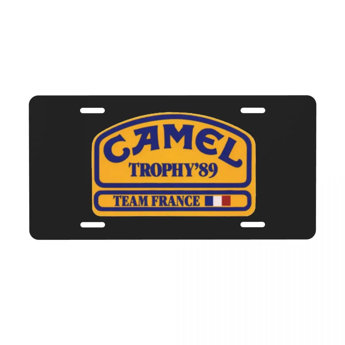 Camel Trophy Logo License Plate Custom Decorative Car Front License Plate Cover Aluminum Vanity Tag 6x12 Inch