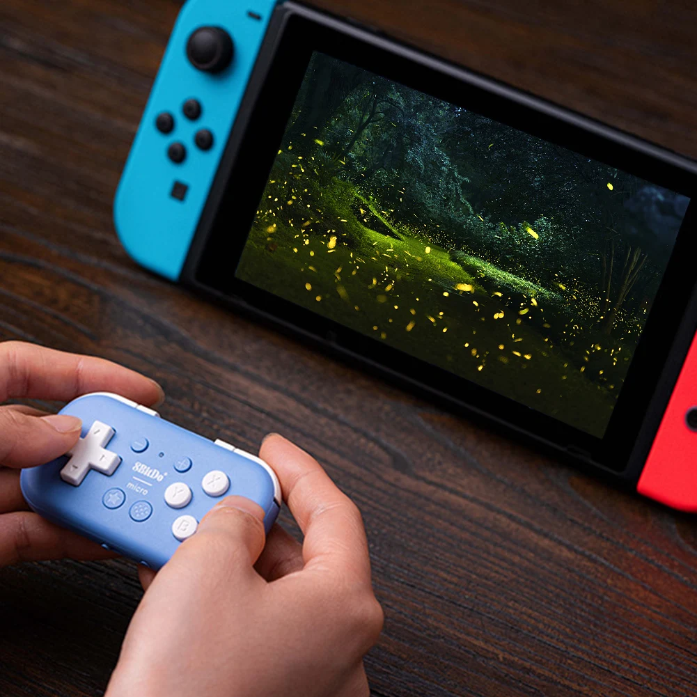 

8Bitdo Micro Gamepad Pocket Controller Designed for 2D Games Bluetooth-compatible Mini Game Console for Switch/Raspberry Pi
