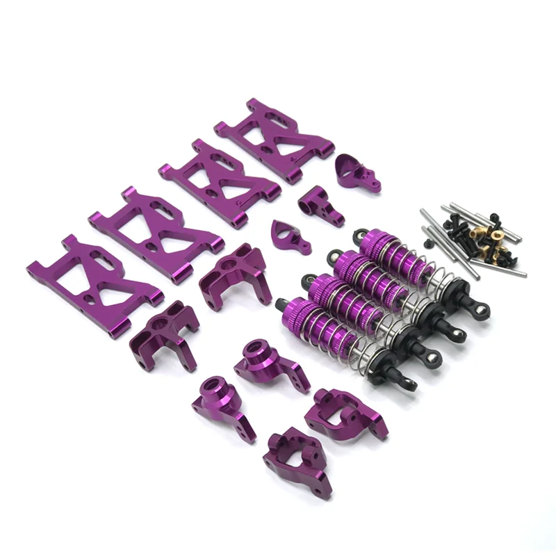 Metal Upgrade Swing Arm Hydraulic Shock Steering Cup 7 Piece Set For WLtoys 144010 144001 144002 124017 124019 RC Car Parts