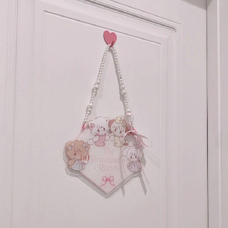 

Kawaii Mikko Acrylic Pendent Ornaments Bedroom Door Cute Mikko Pendents Princess Room Decoration Plaque For Girls Holiday Gifts