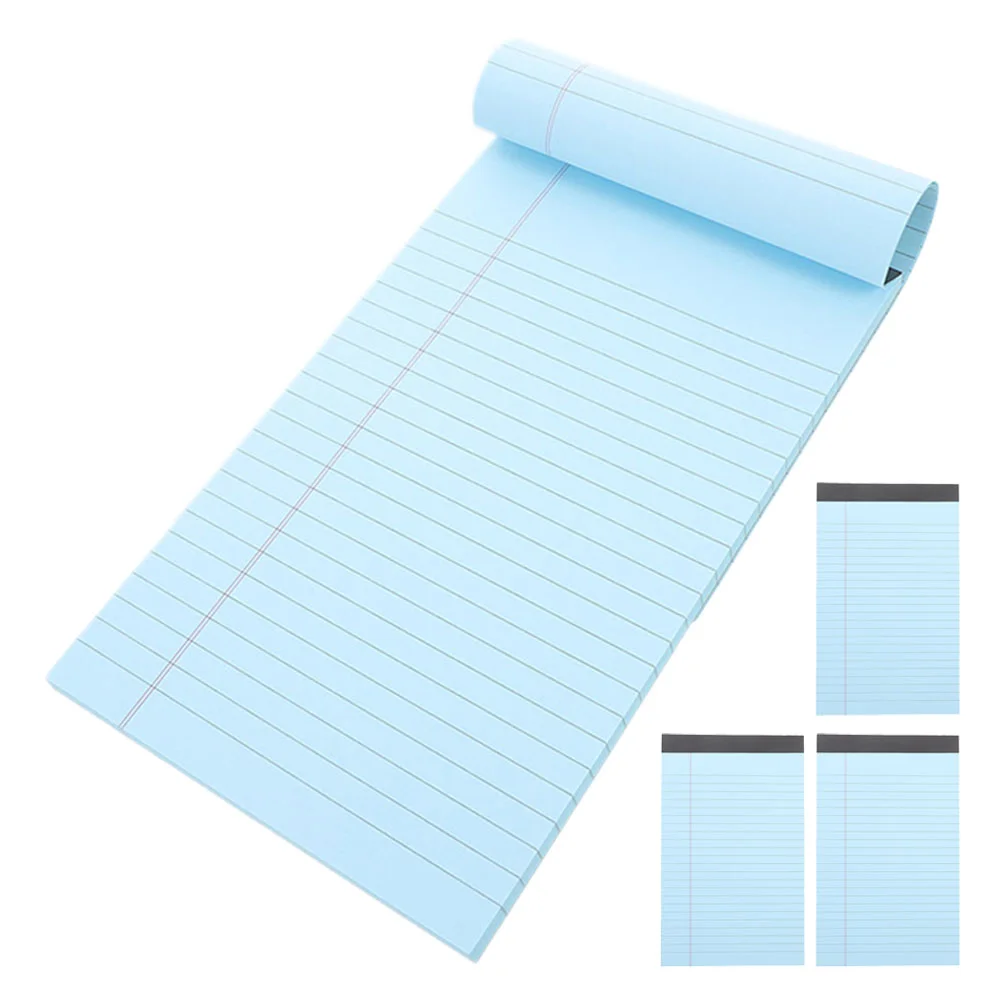 4 Pcs Perforation Notebook Work The Sticky Notes Legal Pads Notepads Paper Ruled Lined