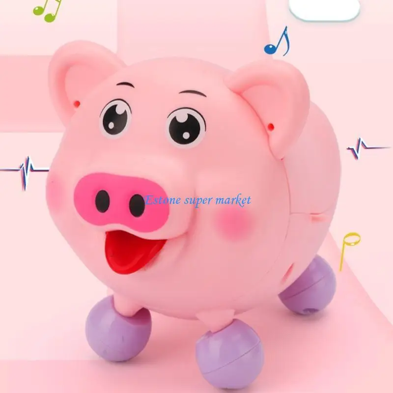 090B ความแปลกใหม่ของเล่นหมูเดินสำหรับเพลงส่องสว่างอัจฉริยะ Jiggly Electric P