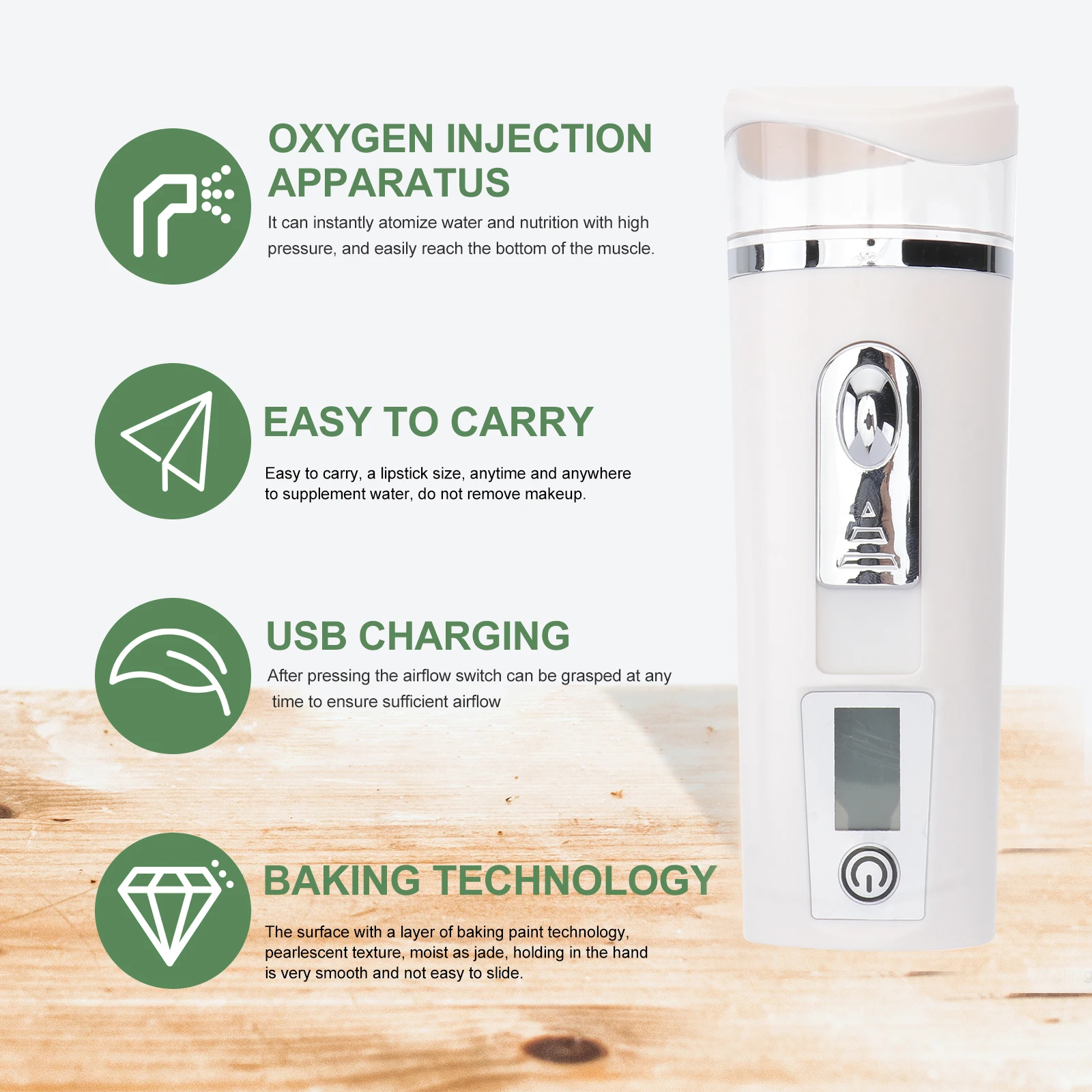 ハンドヘルドフェイシャル ABS PC スプレーヤー大霧水分補給保湿美容器具顔のスキンケアツール