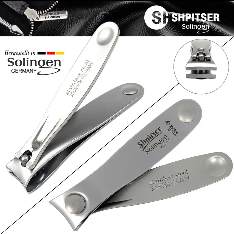 Manicure and Pedicure Set of 5 Surgical Stainless Steel Instruments, Made in Solingen, Germany, Luxury Topinox Grooming Kit In F
