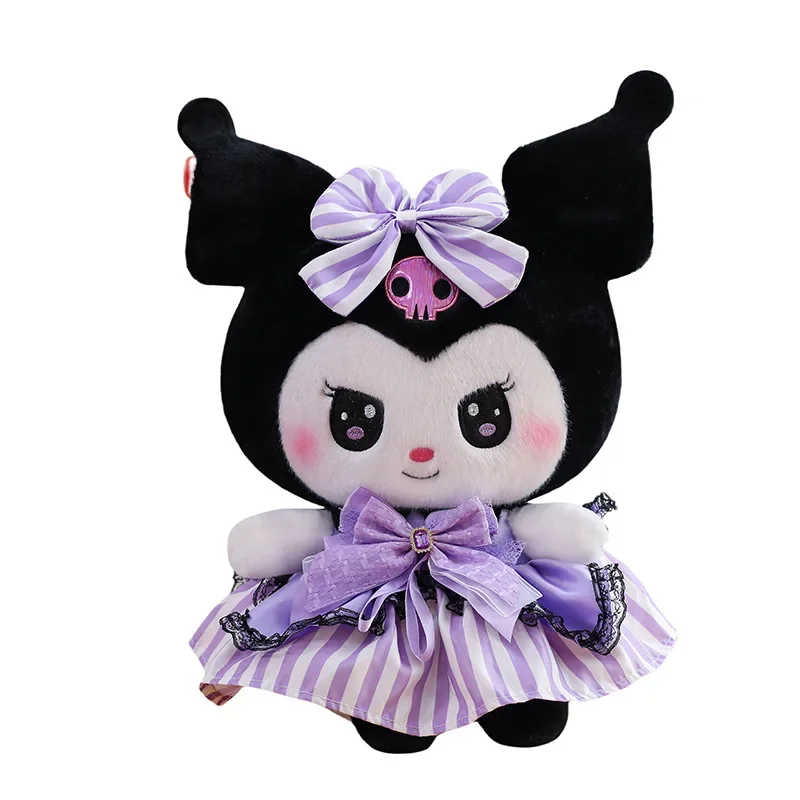 Peluche Sanrio Kawaii Kuromi da 60 cm con fiocco di diamanti Melody bambola di pezza cuscino di cartone animato peluche carino per bambini compleanno regalo di Natale