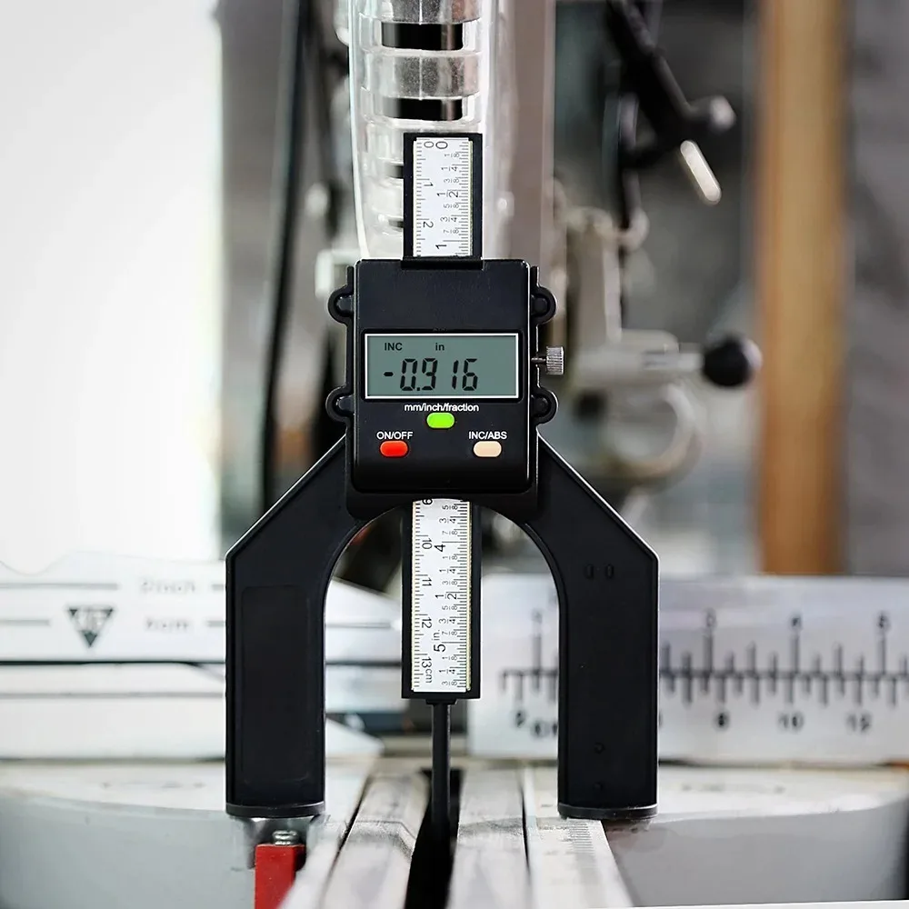 Digital Height Gauge Depth Gauge Table Saw Height Gauge Large Digital Display for Woodworking Router Table