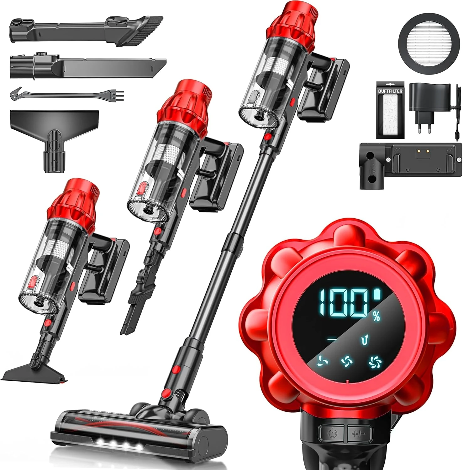 

Vacuum Cleaner with High Quality, Factory Manufacturer Customization A34D, 400W, Strong Suction, Red Colour