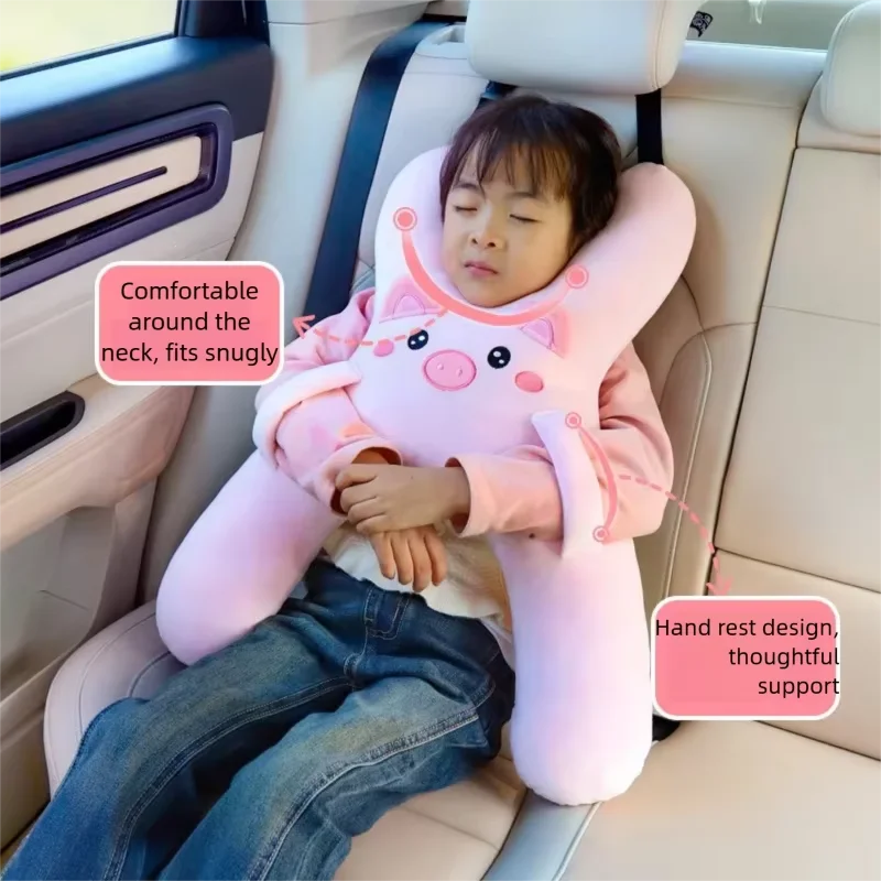 Kids Car Neck Pillow Prevent Leaning Head Back Seat Sleeping Aid Seat Belt Safety for Long Distance Travel CZT08 - view 5