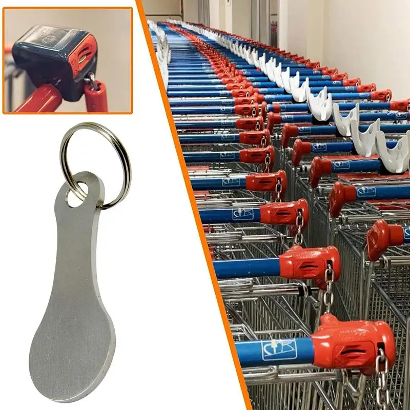 Metal Shopping Cart Keyring Clasp Trolley Key Ring Sturdy Key Rings Multipurpose Shopping Portable Decorative Keychain