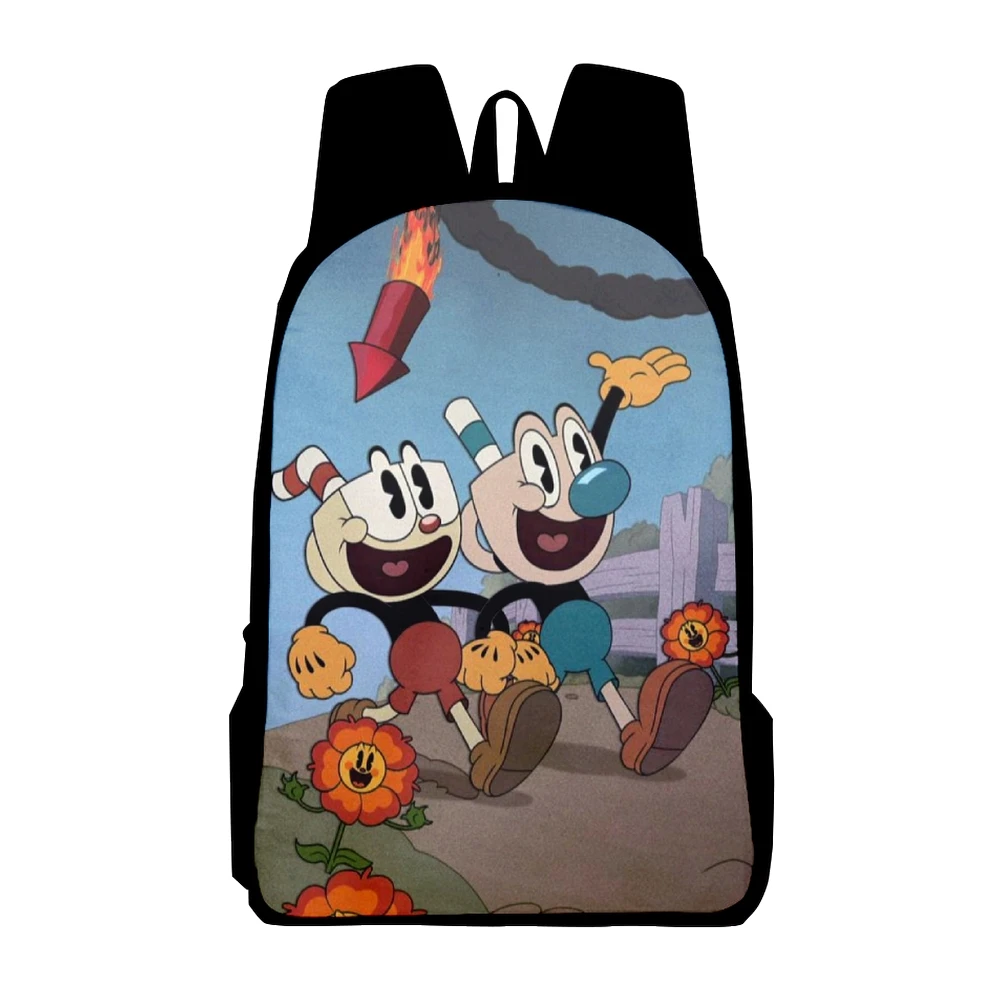 The Cuphead Show Cartoon Backpack School Bag Adult Kids Bags Unisex Backpack 2023 Casual Style Daypack Harajuku Bags